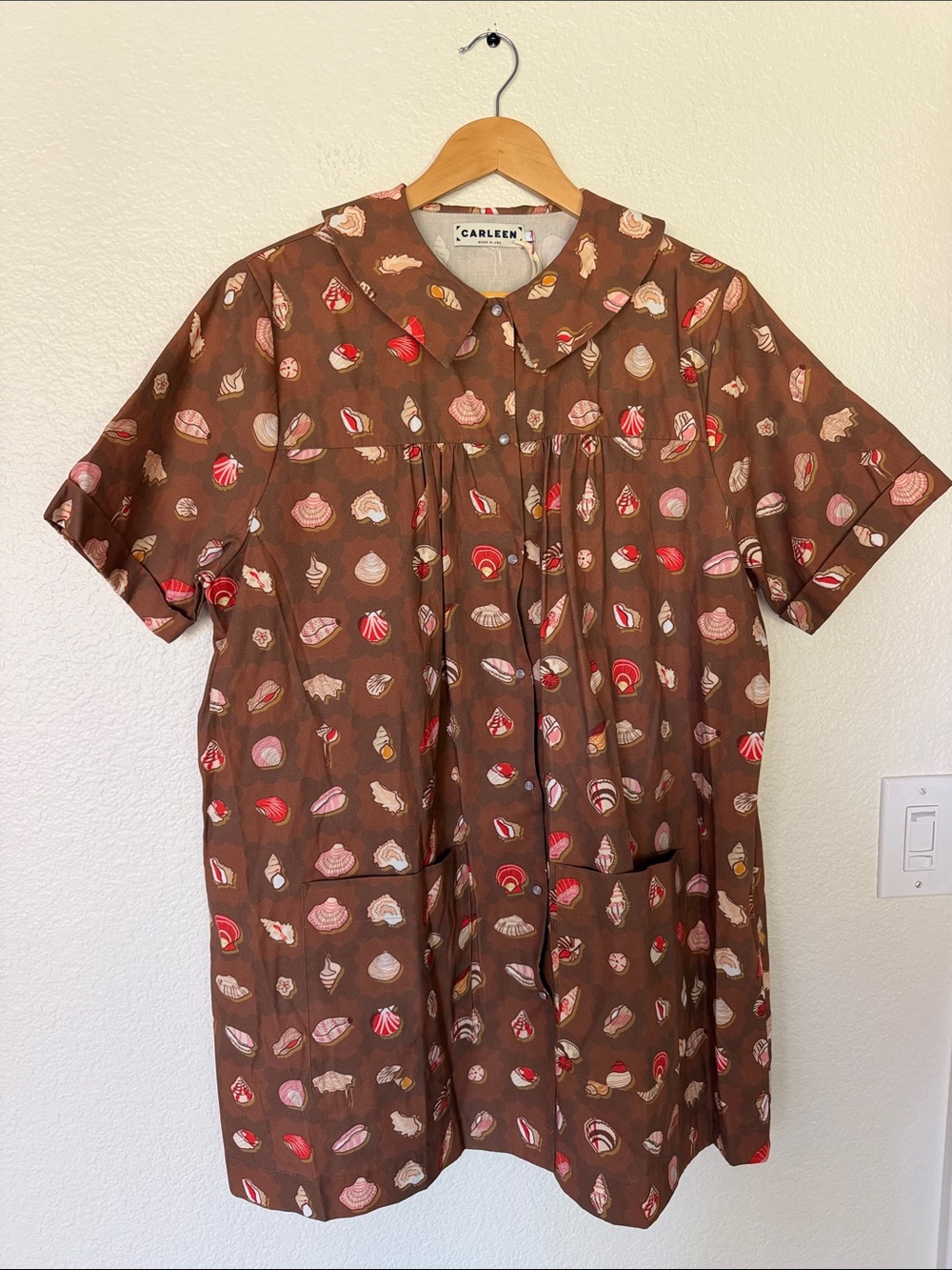 NWT Carleen housedress Venus print with Peter Pan Collar Large